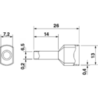 Terminal Tubular Pré Isolado Azul Duplo 2x2,5 - 100 Pçs  3200