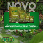 Terra Vegetal Novo Ciclo 36l Para Jardins E Vasos