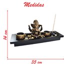 Terrário Bandeja Areia Altar Ganesha Jardim Zen Decorativo Po