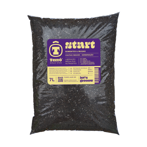 Terrô Start Substrato Semente Estaquia Mudas Grow Indoor 7l