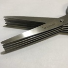 Tesoura 5 Lâminas Afiadas Fatiador Cortador Corte Uniforme Aç