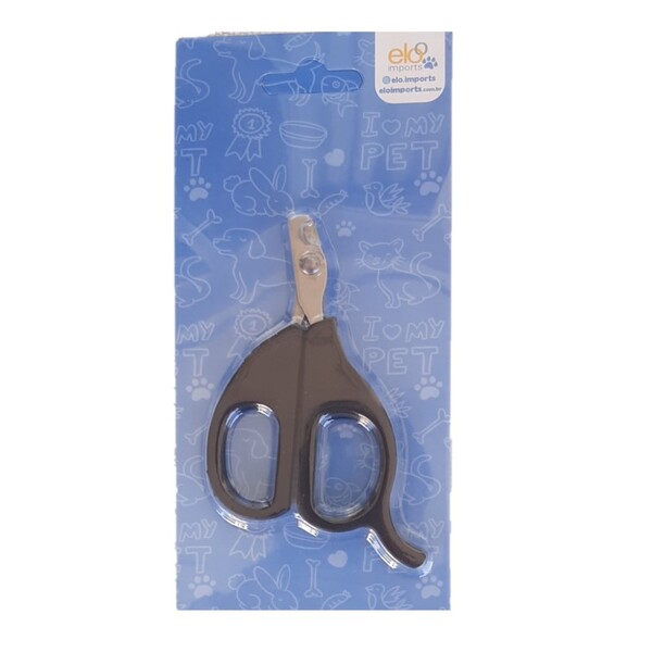 Tesoura Cortador De Unhas Higiene Pet Cães Gatos El-p26 Preto