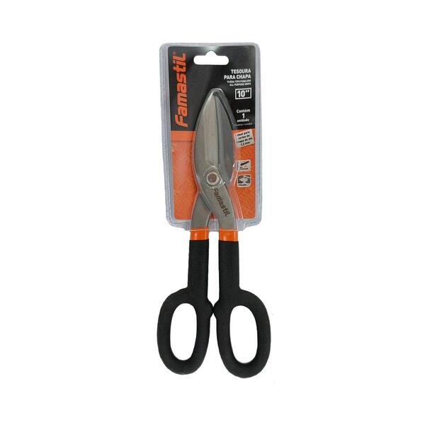 Tesoura Corte Chapa 10" Cabo Revestido - Famastil