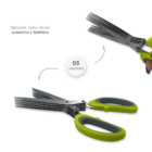 Tesoura Culinária Com 5 Lâminas Em Aço Inox Para Temperos