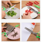 Tesoura Culinária Com 5 Lâminas Em Aço Inox Para Temperos