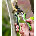 Tesoura Podador Profissional Jardim Top De Linha Aço Dourada