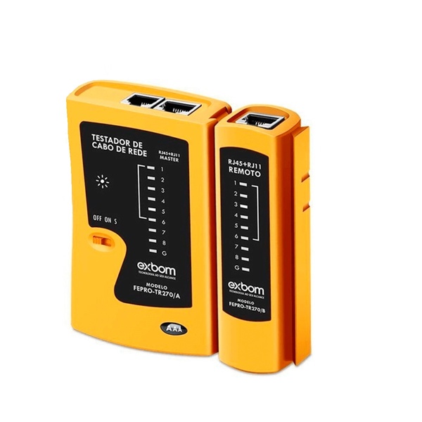 Testador De Cabo De Rede Rj45/rj11 Exbom
