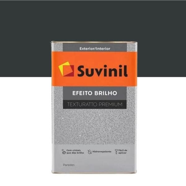 Textura Efeito Brilho Preto 25kg - Suvinil | Leroy Merlin