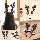 Tiara Natal Arco Diadema Cabeça Fantasia Rena Marrom Noel