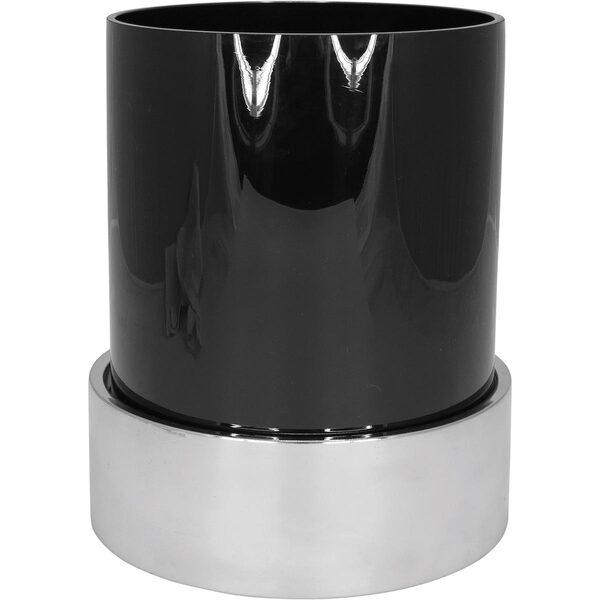 Tibet Castiçal Suporte Para Vela 27x22x22cm Vidro Preto