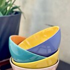 Tigela Azul E Laranja 600ml