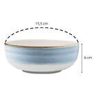 Tigela Bowl Aquarela Azul Para Cereais E Iogurtes Em Cerâmica