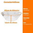 Tigela Bowl De Vidro Transparente Graffiato 1 Peça - Hauskraf