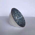 Tigela Bowl Estampada Floral Azul Cerâmica 330 Ml