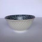 Tigela Bowl Estampada Floral Azul Cerâmica 330 Ml