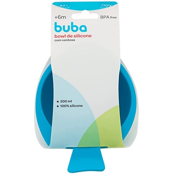 Tigela Bowl Infantil Bebe Em Silicone Com Ventosa Buba - Azul