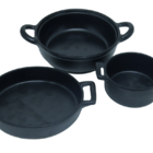 Tigela C/ Alça Em Melamina 12x9cm - 180ml Color Black - Oxford