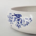 Tigela Cerâmica Ikebana Passarinho - Victoria Branco 30cm