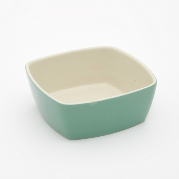 Tigela cerâmica verde quadrada 400ml 14cm MondoCeram