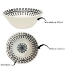 Tigela Conic De Ceramica Estampa Donna Folk 500ml 1un - Biona