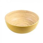 Tigela Em Madeira 20x09 Cm Cor Amarelo