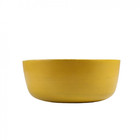 Tigela Em Madeira Grande 30x11 Cm Cor Amarelo