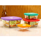 Tigela Facilita Vap Com Tampas Coloridas - 2l Marinex