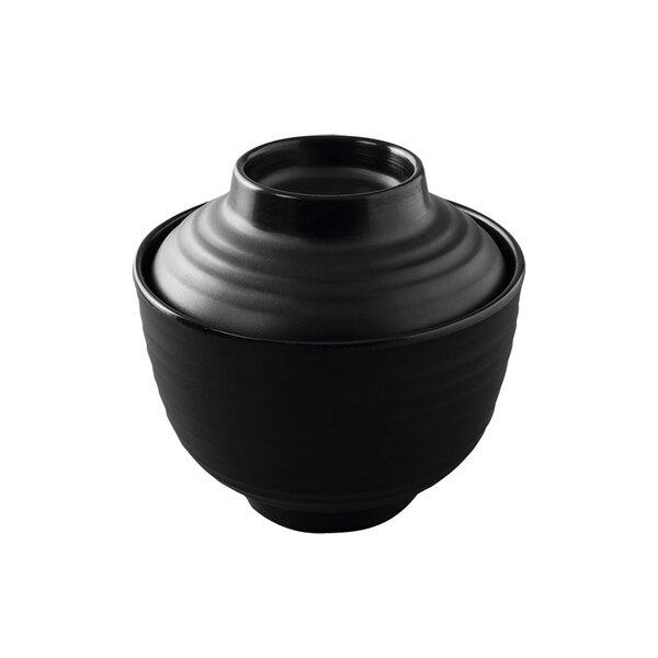 Tigela Miso Shiru 250 Ml Em Melamina 10 Cm Preto Miso Haus 57