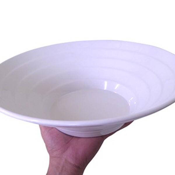 Tigela Saladeira Travessa Para Fruta Flores Decoraçao Branco