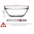 Tigela Vasilha Bowl 2,1lt Conjunto 2-un Saladeira De Vidro Tr