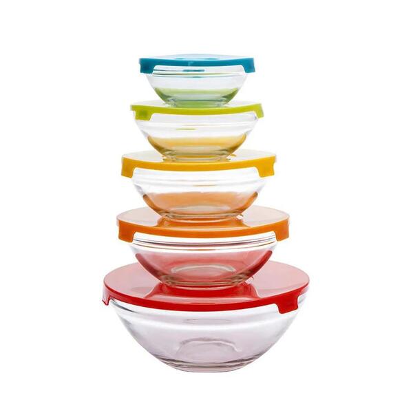 Tigelas Com Tampas Coloridas 5 Peças - Casambiente Jgti001