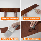 Tijolinho Madeira Jacarandá Adesivo Flexivel P Parede 30x7 5c