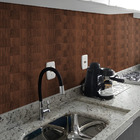 Tijolinho Madeira Jacarandá Adesivo Flexivel P Parede 30x7 5c