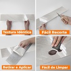 Tijolinho Marmore Acinzentado Adesivo Flexivel P Parede 30x7,