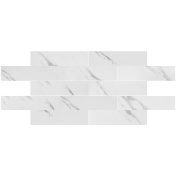 Tijolinho Marmore Branco Jazz Adesivo Flexivel P Parede 30x7