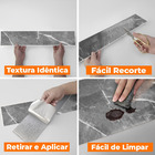 Tijolinho Mármore Monet Cinza Adesivo Flexivel P Parede 30x7,