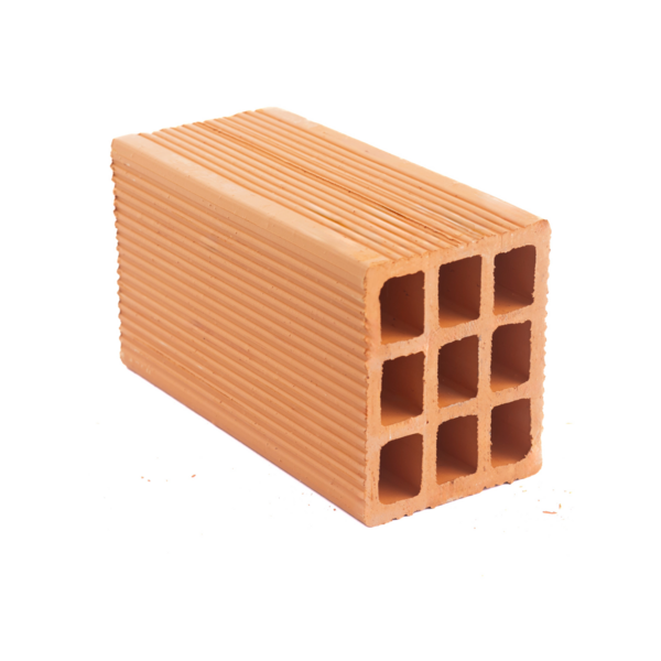 Tijolo Cerâmico 9 Furos 11,5x14x24cm Olaria Rosso