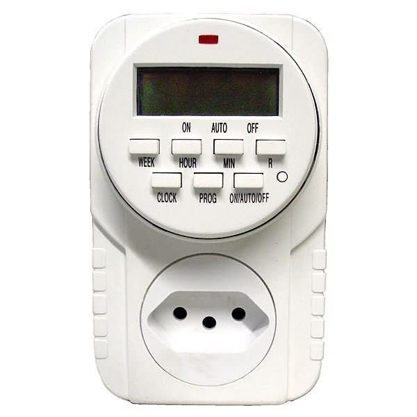 Timer Digital de Tomada 56 Programações Bivolt 6610 DNI | Leroy Merlin