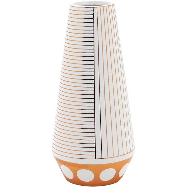 Tinna Vaso Decorativo Enfeite 30x14x14cm Cerâmica Dourado