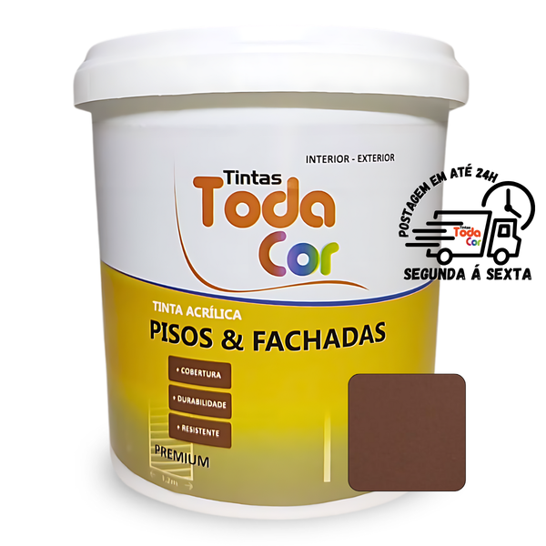 Tinta Acrílica  Pisos E Fachadas 900ml Cores - Marrom