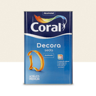 Tinta Acrílica Acetinada Decora Seda Premium Interior e Exterior Branco 18 L Coral