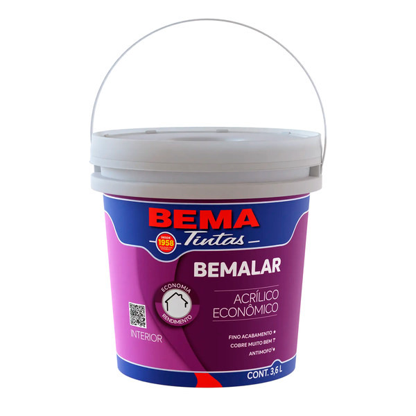 Tinta Acrílica Econômica Bema Branco Neve 3,6L Bema