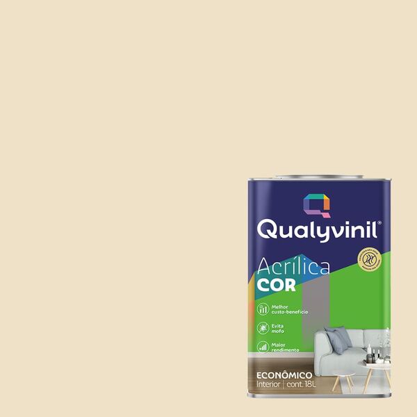 Tinta Acrílica Econômica Cor Qualyvinil 18l - Areia