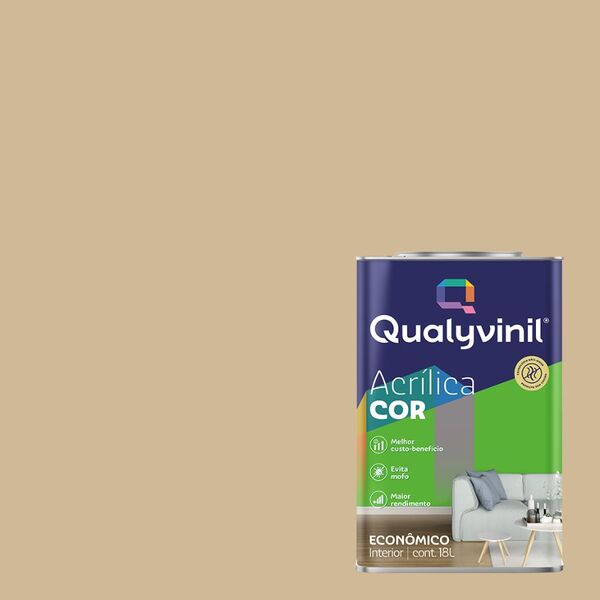 Tinta Acrílica Econômica Cor Qualyvinil 18l - Camurça
