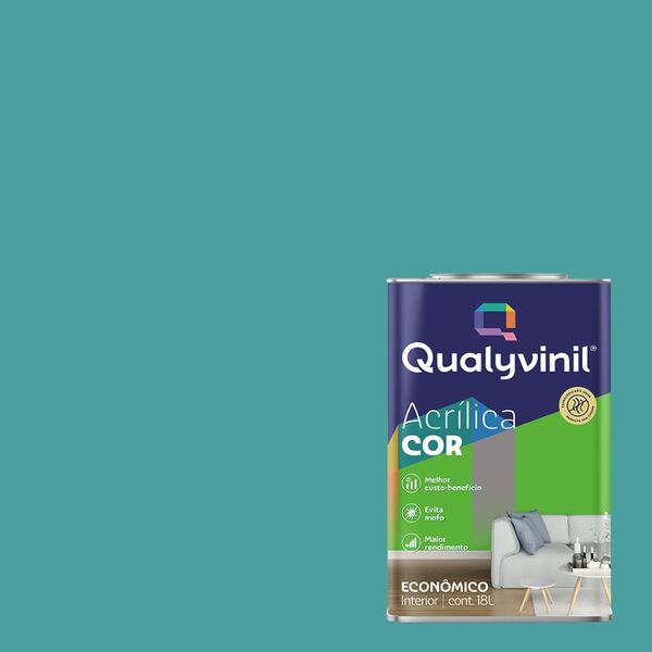 Tinta Acrílica Econômica Cor Qualyvinil 18l - Pavão