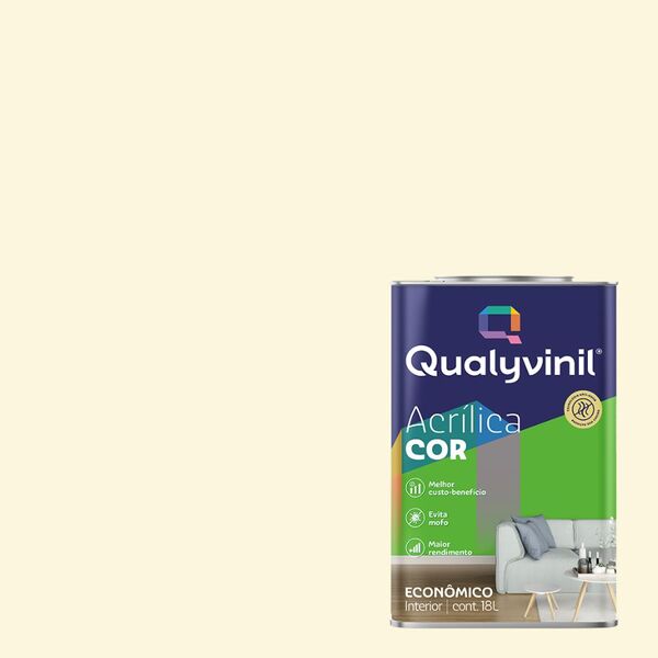 Tinta Acrílica Econômica Cor Qualyvinil 18l - Pérola