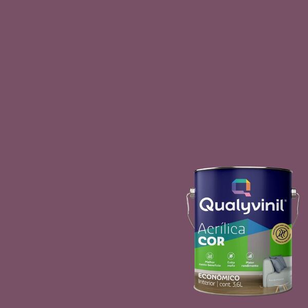 Tinta Acrílica Econômica Cor Qualyvinil 3 6.l - Açai