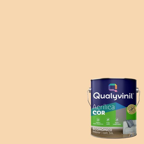 Tinta Acrílica Econômica Cor Qualyvinil 3 6.l - Pêssego