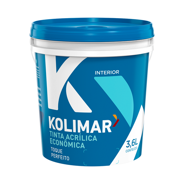 Tinta Acrílica Econômica Interna Branco Neve 3,6L Kolimar