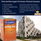 Tinta Acrílica Eucatex Super Pró Fosco 18 Litros - Chocolate